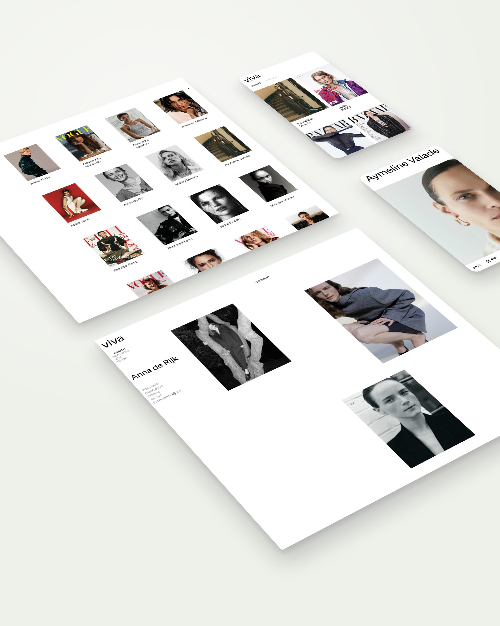 Model agency — hero placeholder