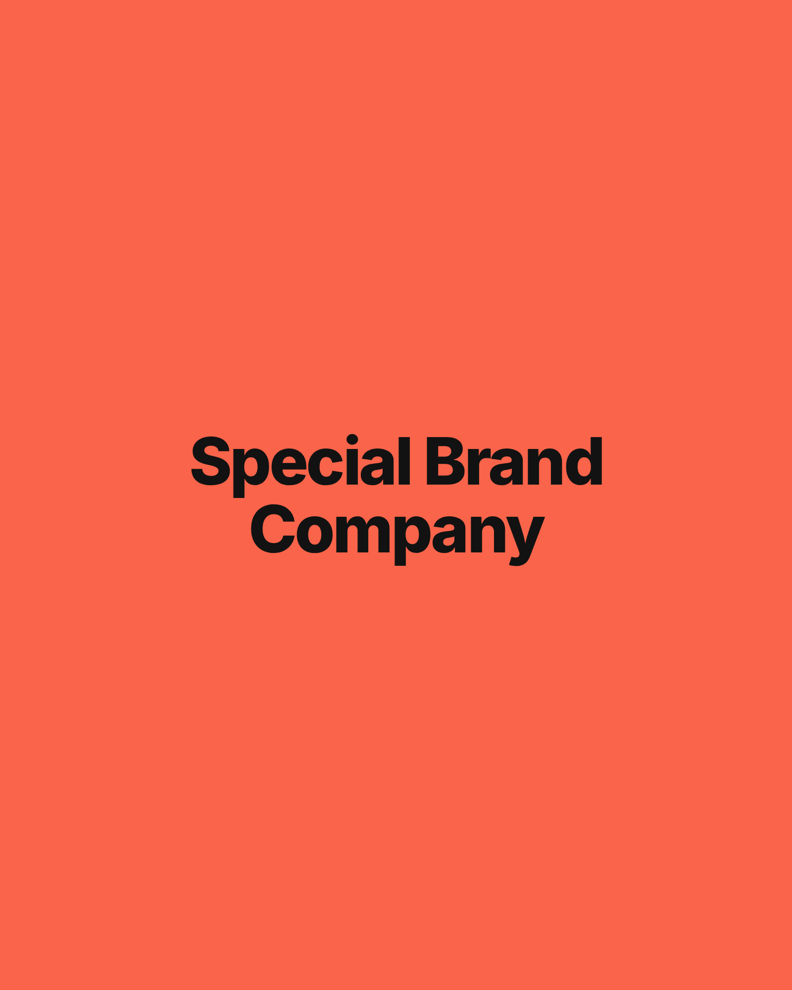Special Brand Company — website design by AWINK